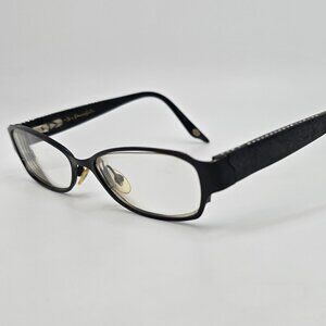 Lulu Guinness L664 Black Rhinestone Cat Eye Eyeglasses Frame w/ Flexhinge 51mm